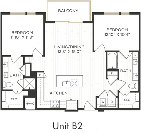 Astra Avery Ranch Apartments B2 Floor Plan